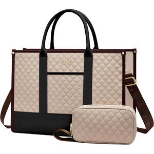 Laptop Bags for Women, 15.6 inch Waterproof Work Tote Bag with Clutch, Professio